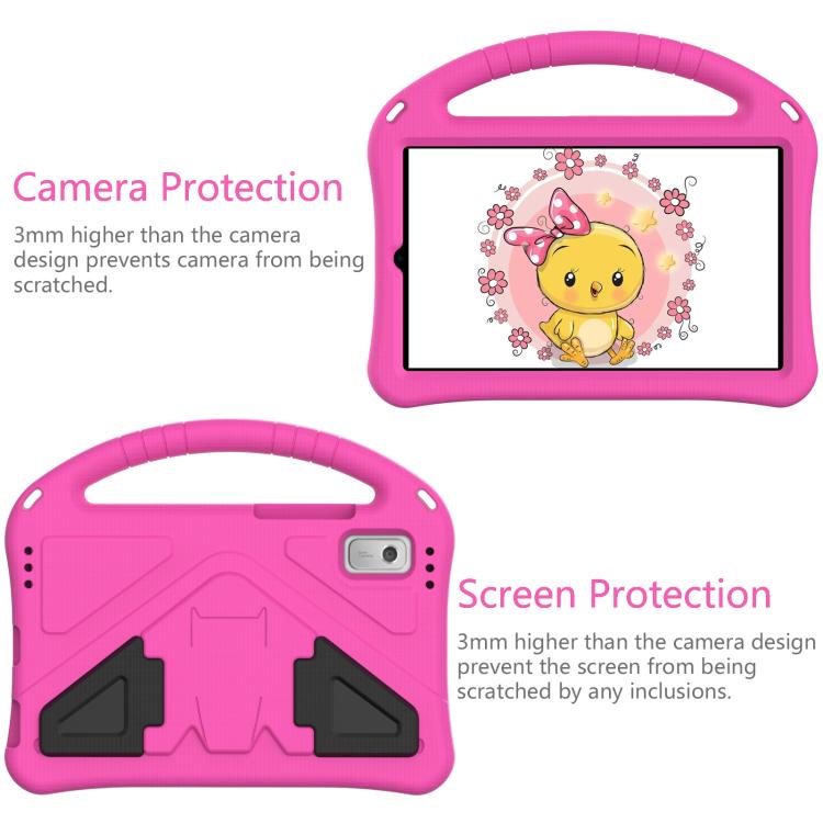 For NEC Lavie Tab T9 9 inch 2024 EVA Shockproof Tablet Case with Holder(Rose Red)
