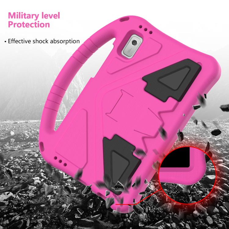 For NEC Lavie Tab T9 9 inch 2024 EVA Shockproof Tablet Case with Holder(Rose Red)