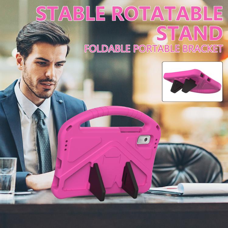 For NEC Lavie Tab T9 9 inch 2024 EVA Shockproof Tablet Case with Holder(Rose Red)