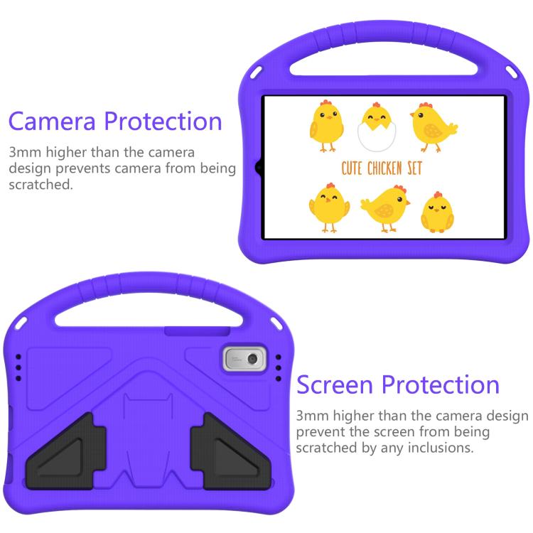 For NEC Lavie Tab T9 9 inch 2024 EVA Shockproof Tablet Case with Holder(Purple)
