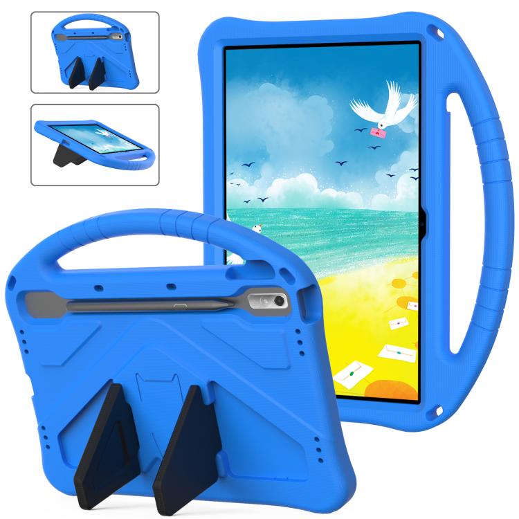 For NEC Lavie Tab T11 T1195  EVA Shockproof Tablet Case with Holder(Blue)