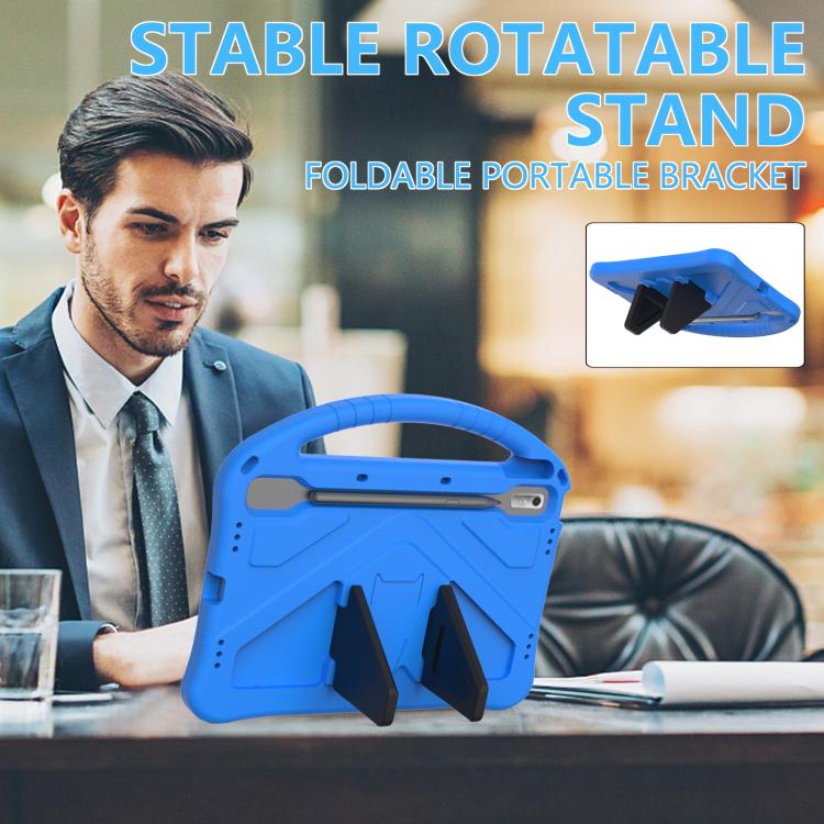 For NEC Lavie Tab T11 T1195  EVA Shockproof Tablet Case with Holder(Blue)