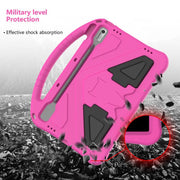 For NEC Lavie Tab T11 T1195  EVA Shockproof Tablet Case with Holder(Rose Red)