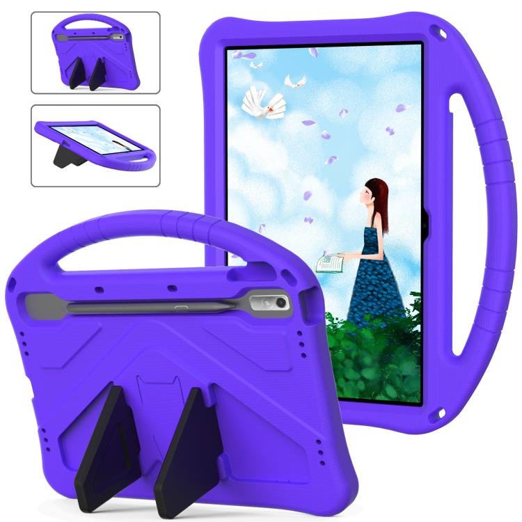 For NEC Lavie Tab T11 T1195  EVA Shockproof Tablet Case with Holder(Purple)