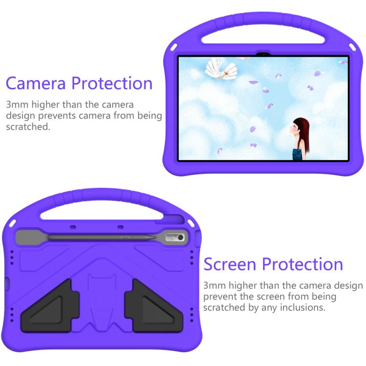 For NEC Lavie Tab T11 T1195  EVA Shockproof Tablet Case with Holder(Purple)
