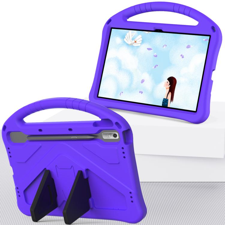 For NEC Lavie Tab T11 T1195  EVA Shockproof Tablet Case with Holder(Purple)
