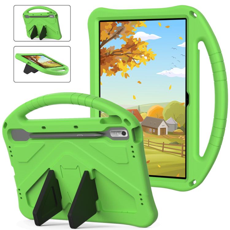 For NEC Lavie Tab T11 T1195  EVA Shockproof Tablet Case with Holder(Green)