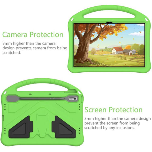 For NEC Lavie Tab T11 T1195  EVA Shockproof Tablet Case with Holder(Green)