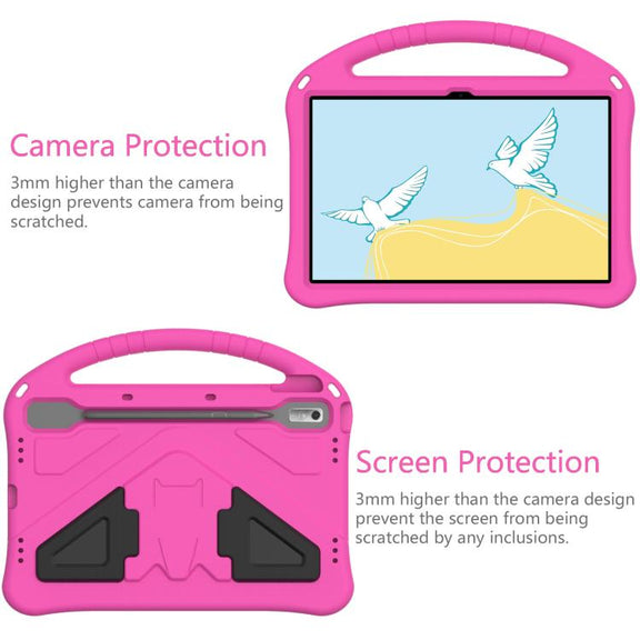 For NEC Lavie Tab T11  T1175FAS EVA Shockproof Tablet Case with Holder(Rose Red)