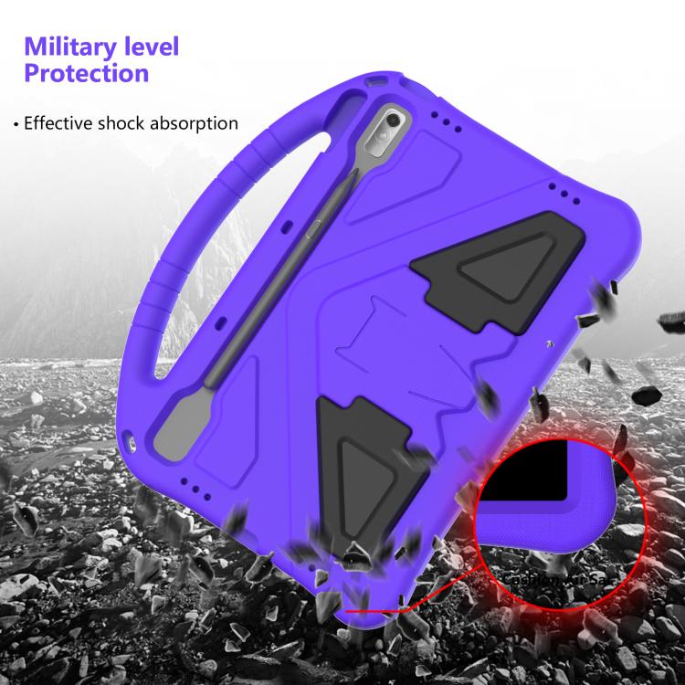 For NEC Lavie Tab T11  T1175FAS EVA Shockproof Tablet Case with Holder(Purple)