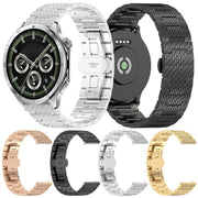 For OPPO Watch X2 Twill Texture Stainless Steel Metal Watch Band(Gold)