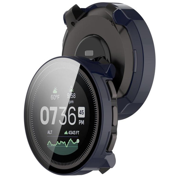 For Suunto Vertical Tempered Film Integrated PC Watch Protective Case(Ink Blue)