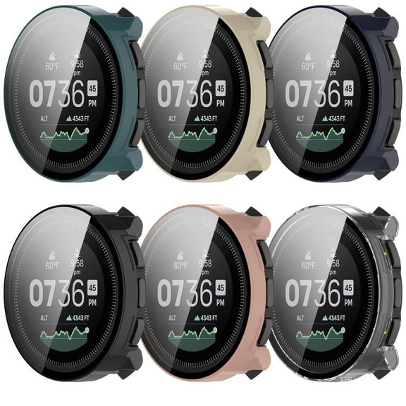 For Suunto Vertical Tempered Film Integrated PC Watch Protective Case(Ivory White)