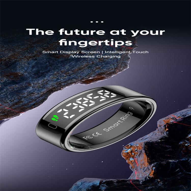 R11 SIZE 9 Smart Ring, Support Heart Rate / Blood Oxygen / Sleep / Multiple Sports Modes(Black)