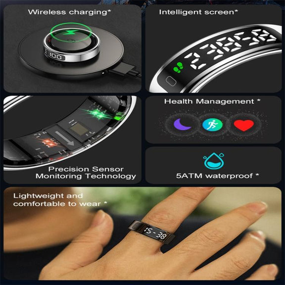 R11 SIZE 10 Smart Ring, Support Heart Rate / Blood Oxygen / Sleep / Multiple Sports Modes(Rose Gold)