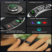 R11 SIZE 11 Smart Ring, Support Heart Rate / Blood Oxygen / Sleep / Multiple Sports Modes(Black)