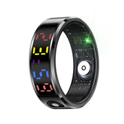 R12 SIZE 8 Smart Ring, Support Heart Rate / Blood Oxygen / Sleep / Multiple Sports Modes(Black)
