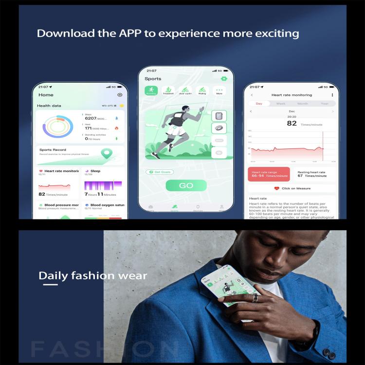 R12 SIZE 8 Smart Ring, Support Heart Rate / Blood Oxygen / Sleep / Multiple Sports Modes(Silver)