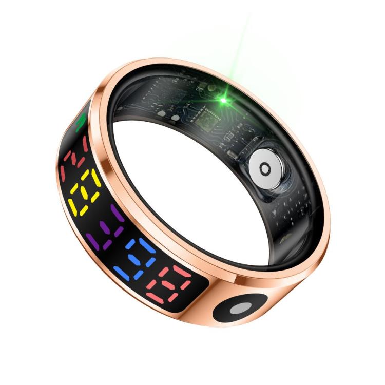 R12 SIZE 12 Smart Ring, Support Heart Rate / Blood Oxygen / Sleep / Multiple Sports Modes(Gold)
