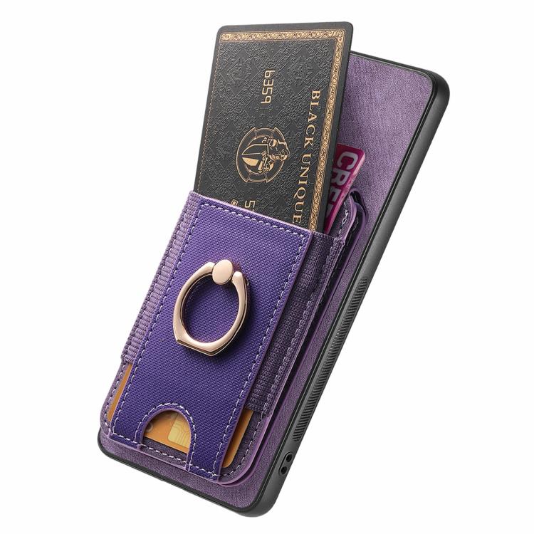 For Google Pixel 9a Retro Splitable Magnetic Stand Card Bag Leather Phone Case(Purple)