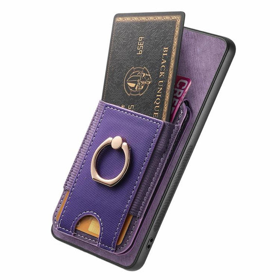 For Google Pixel 9a Retro Splitable Magnetic Stand Card Bag Leather Phone Case(Purple)