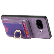 For Google Pixel 9a Retro Splitable Magnetic Stand Card Bag Leather Phone Case(Purple)