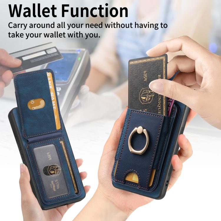 For Google Pixel 9a Retro Splitable Magnetic Stand Card Bag Leather Phone Case(Blue)
