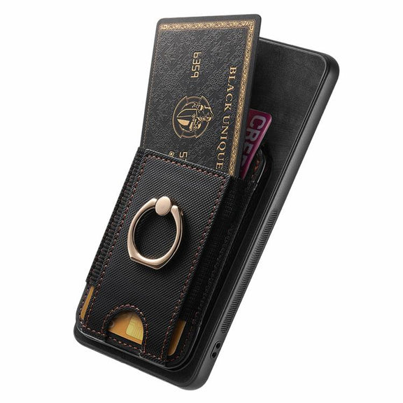 For Google Pixel 9a Retro Splitable Magnetic Stand Card Bag Leather Phone Case(Black)