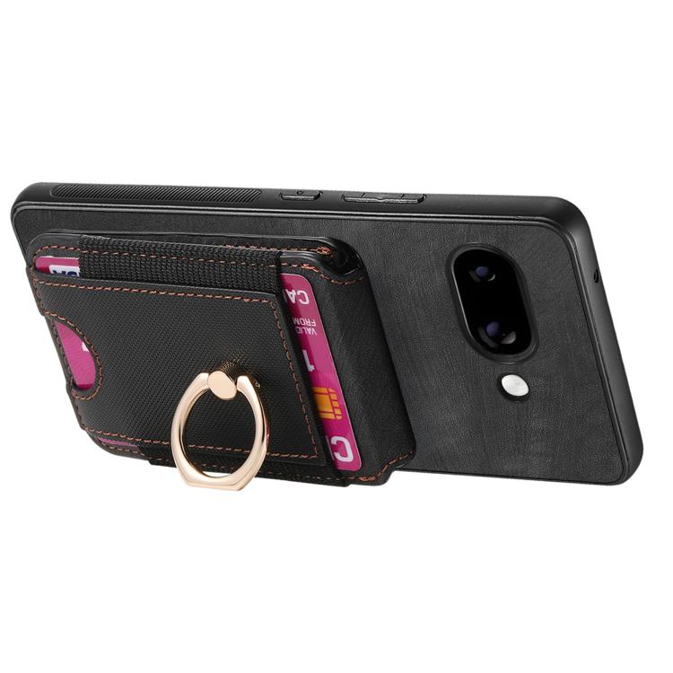 For Google Pixel 9a Retro Splitable Magnetic Stand Card Bag Leather Phone Case(Black)