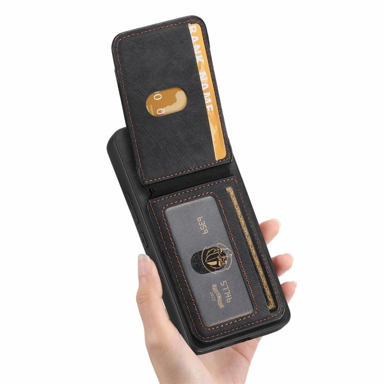 For Google Pixel 9a Retro Splitable Magnetic Stand Card Bag Leather Phone Case(Black)
