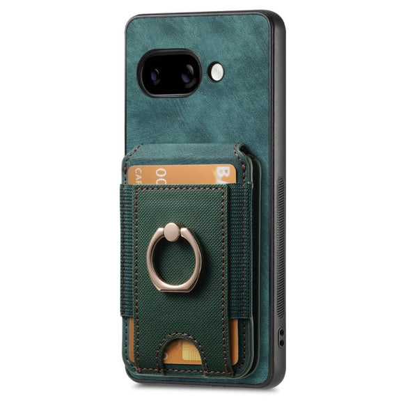 For Google Pixel 9a Retro Splitable Magnetic Stand Card Bag Leather Phone Case(Green)