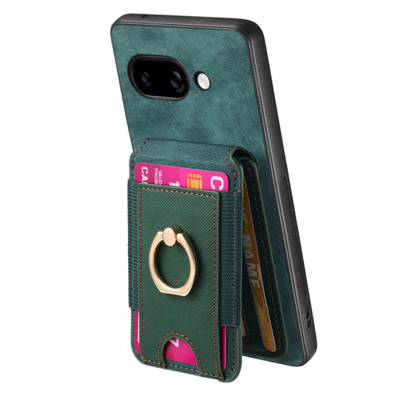 For Google Pixel 9a Retro Splitable Magnetic Stand Card Bag Leather Phone Case(Green)