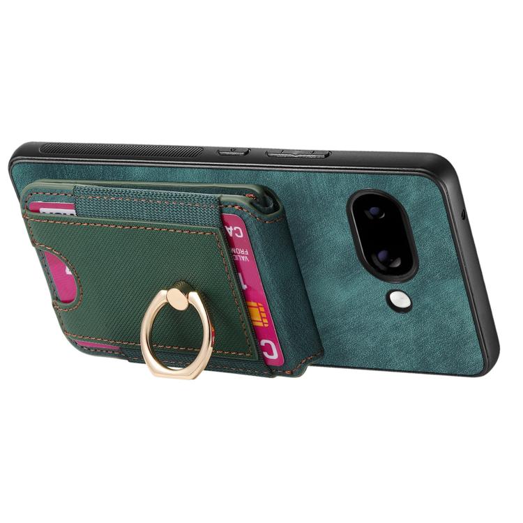 For Google Pixel 9a Retro Splitable Magnetic Stand Card Bag Leather Phone Case(Green)