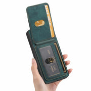 For Google Pixel 9a Retro Splitable Magnetic Stand Card Bag Leather Phone Case(Green)