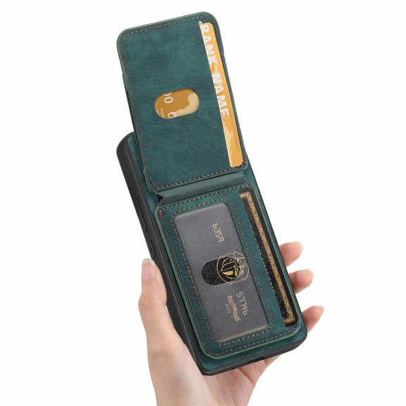 For Google Pixel 9a Retro Splitable Magnetic Stand Card Bag Leather Phone Case(Green)