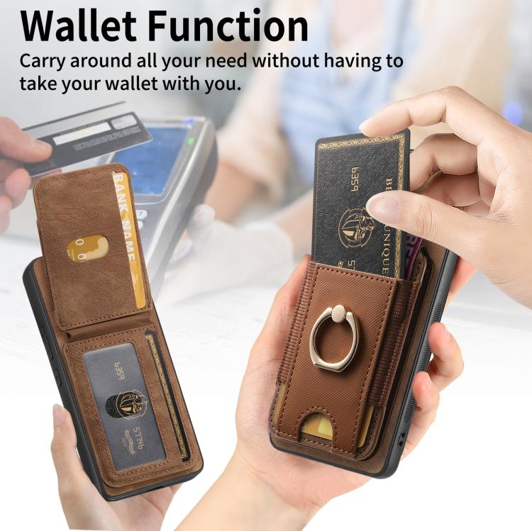 For Google Pixel 9a Retro Splitable Magnetic Stand Card Bag Leather Phone Case(Brown)