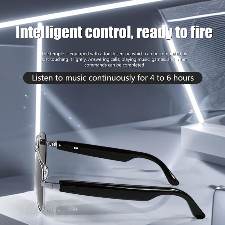 GS02 Smart Glasses, Support Voice Assistant / Bluetooth Call / Remote Control Photography(Brown)