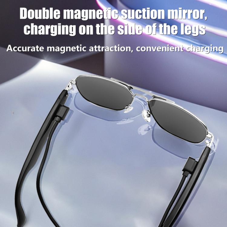 GS02 Smart Glasses, Support Voice Assistant / Bluetooth Call / Remote Control Photography(Silver)