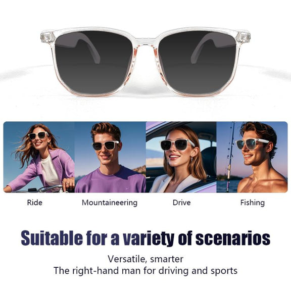 GS03 Smart Glasses, Support AI Smart Chip / Outdoor Sports / Bluetooth Call / Remote Control Photography(Black)