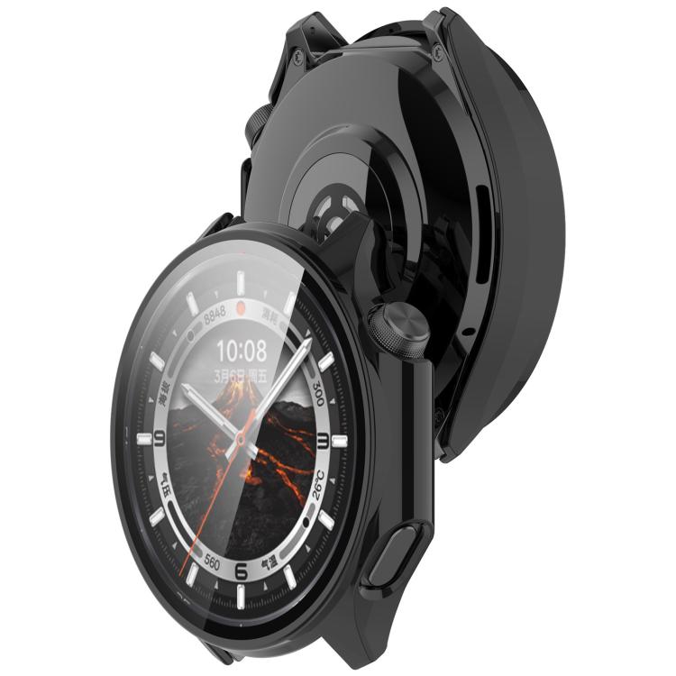 For OPPO Watch X2 Tempered Film Integrated PC Watch Protective Case(Black)