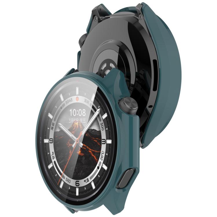 For OPPO Watch X2 Tempered Film Integrated PC Watch Protective Case(Pine Green)