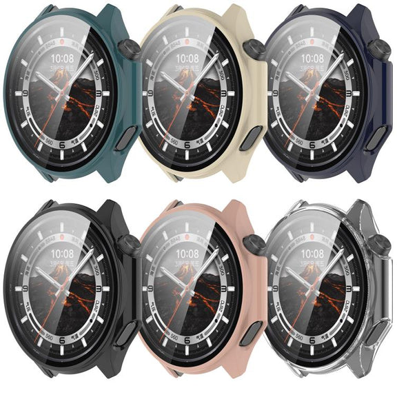 For OPPO Watch X2 Tempered Film Integrated PC Watch Protective Case(Black)