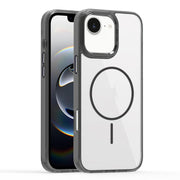 For iPhone 16e Star Shield Thin Circle MagSafe Phone Case(Black)
