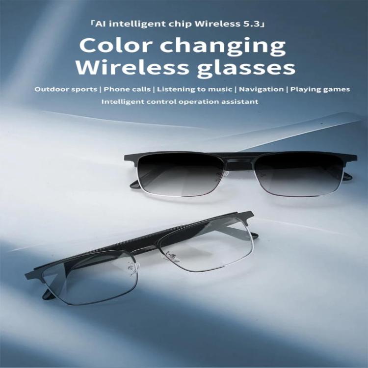 GS06 Smart Glasses, Support AI Smart Chip / Bluetooth Call / Outdoor Sports(Silver)