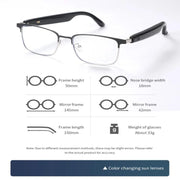 GS06 Smart Glasses, Support AI Smart Chip / Bluetooth Call / Outdoor Sports(Silver)