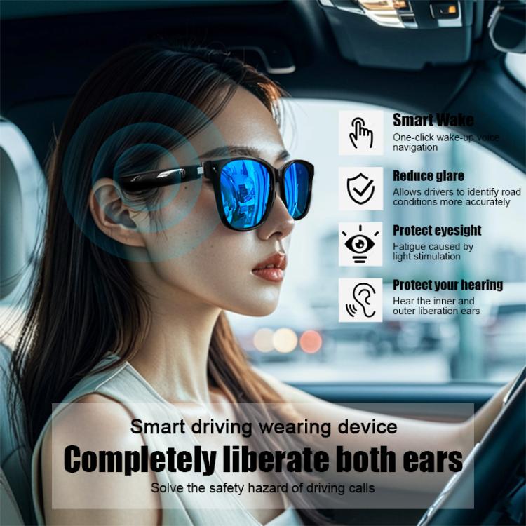 GS08 Smart Glasses, Support AI Smart Chip / Bluetooth Call / Smart Driving Navigatiion(Black)