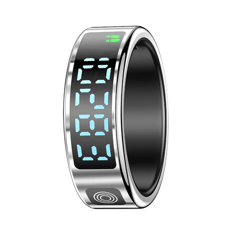 SR08 SIZE 8 Smart Ring, Support Hand Gestures Control / Wellness Tracking / Multiple Sports Modes(Silver)