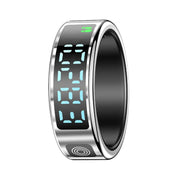 SR08 SIZE 8 Smart Ring, Support Hand Gestures Control / Wellness Tracking / Multiple Sports Modes(Silver)