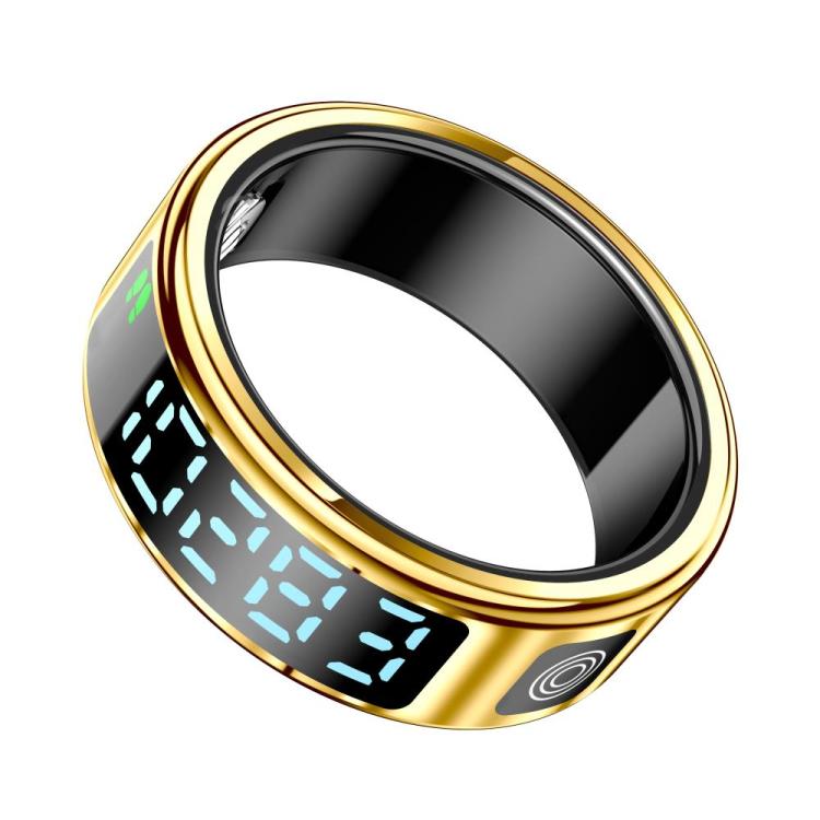 SR08 SIZE 9 Smart Ring, Support Hand Gestures Control / Wellness Tracking / Multiple Sports Modes(Gold)