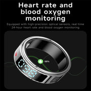 SR08 SIZE 9 Smart Ring, Support Hand Gestures Control / Wellness Tracking / Multiple Sports Modes(Silver)